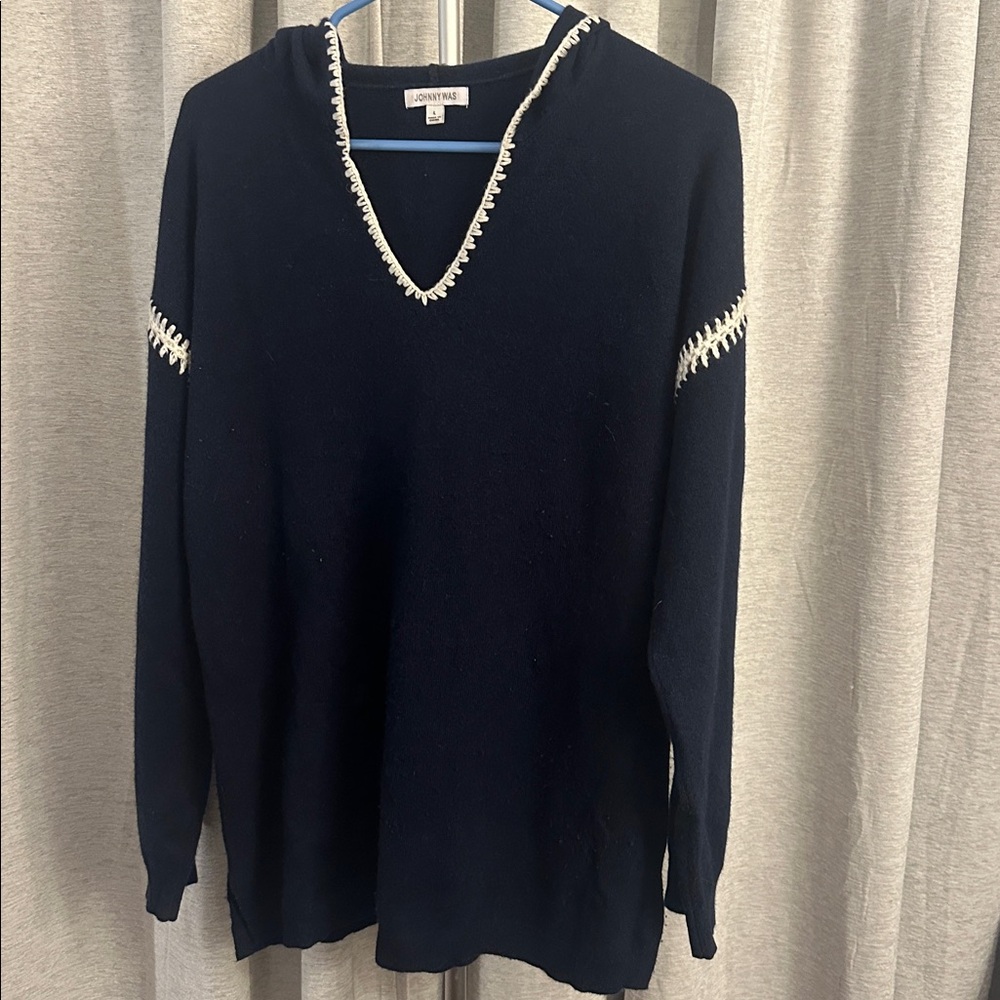 Johnny Was The Whipstitch Hoodie on website
Large Cashmere Wool Lightweight Blue - Picture 7 of 14
